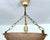 Metal Art Deco French Pink Glass Pendant Light, 1930s For Sale - Image 7 of 18