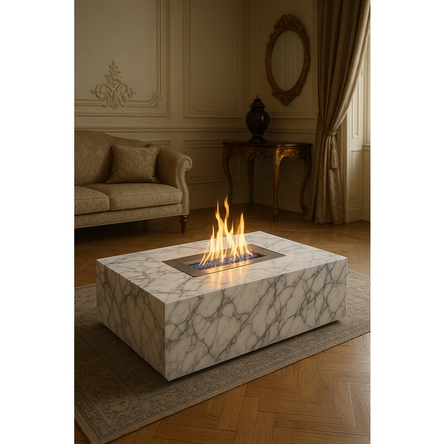 Contemporary Marble Coffee Table in Arabescato by Andrea Grasso For Sale - Image 3 of 10