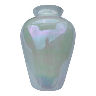 1980s American Hand Blown Glass Vase For Sale