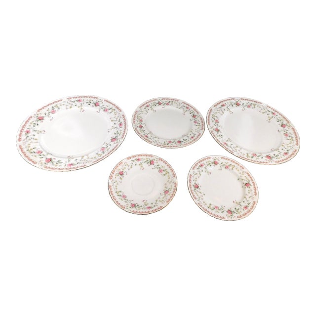 1980s Mikasa Radford Five Plate Set For Sale