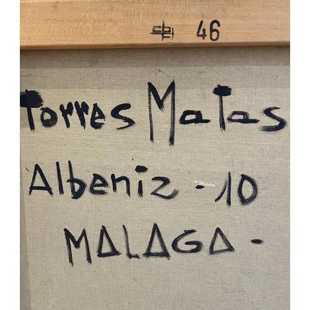 Francisco Torres Matas, Femme assise préparant le repas, Oil on Canvas, Framed For Sale - Image 11 of 12