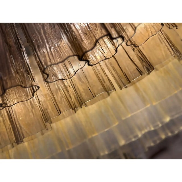 Large Murano Glass Chandelier in Gold by Simoeng for Simoeng For Sale - Image 9 of 13