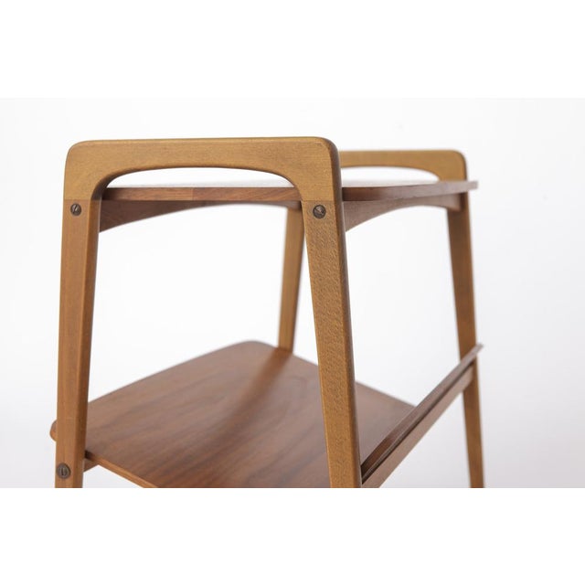 Mid-Century Modern Serving Bar Cart in Teak and Beech, German, 1960s For Sale - Image 6 of 12