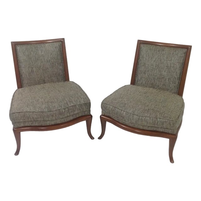 Mid Century Modern Slipper Lounge Chairs- A Pair For Sale