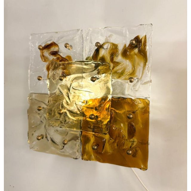 Patchwork Wall Lamps by Toni Zuccheri for Venini, Italy This piece is attributed to the mentioned designer/maker. It has...