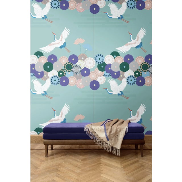 This decorative fabric comes in the form of boiserie over a wooden honeycomb panel measuring 135 cm by 200 cm tall. The...