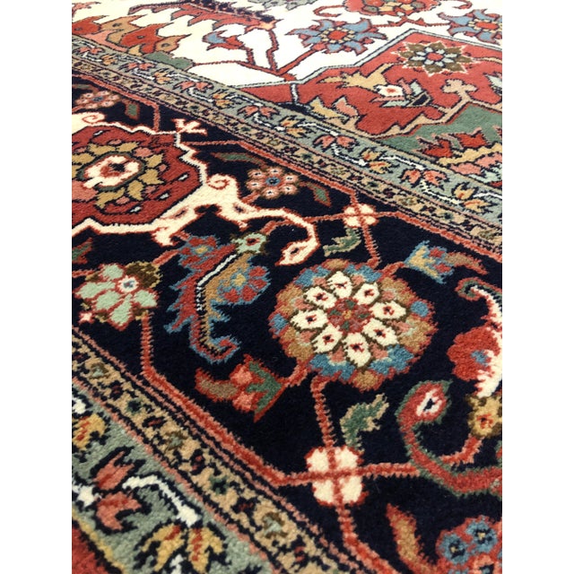 1970s Persian Heriz Area Rug 9'3"×12'8" For Sale In Dallas - Image 6 of 13