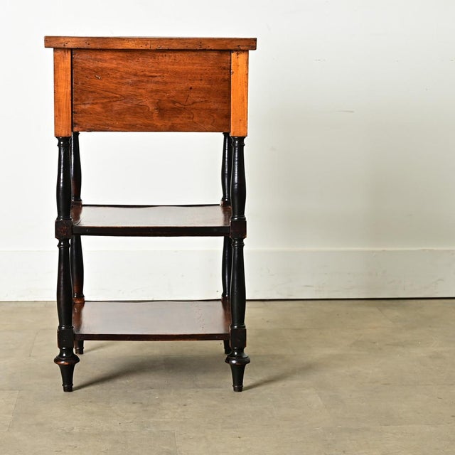 French 19th Century Walnut and Ebonized Etagere-Side Table For Sale - Image 9 of 11