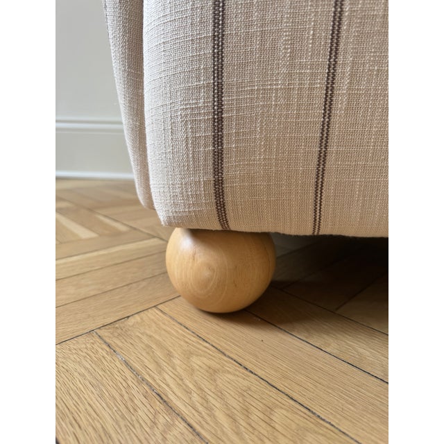2020s Lounge Linen Accent Chair For Sale - Image 5 of 6