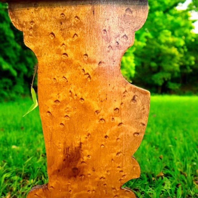 Wood Late 19th Century Antique Bird's Eye & Tiger Maple Chair W Cane Seat-Federal Style-Curly-Farmhouse For Sale - Image 7 of 11