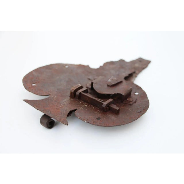 Black 18th Century Wrought Iron Chest Lock For Sale - Image 8 of 13