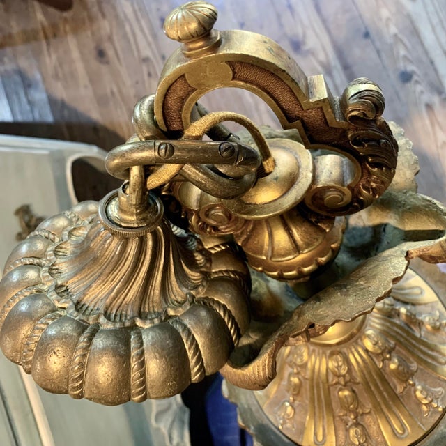 Bronze French Régence / Baroque Style Bronze Chandelier For Sale - Image 8 of 17