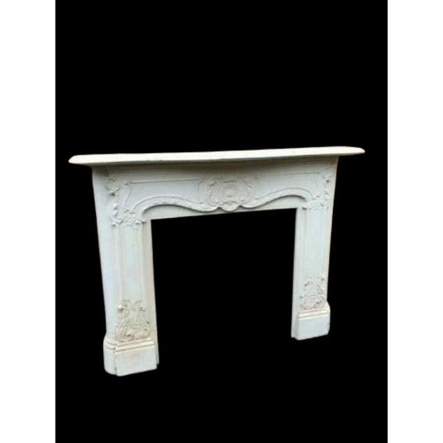 Metal Victorian Rococo Revival Cast Iron Fireplace Surround, 1897 For Sale - Image 7 of 7