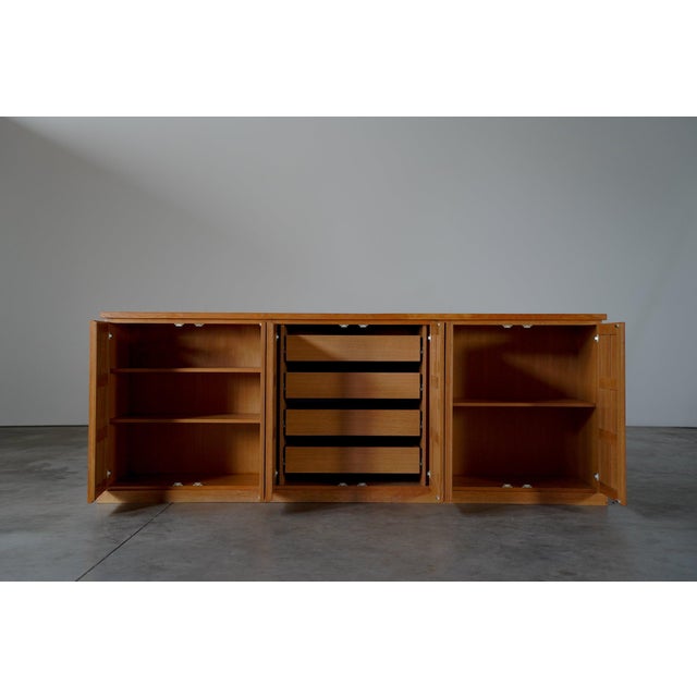 Brutalist Brutalist Sideboard in Blond Oak, Belgium, 1980s For Sale - Image 3 of 7