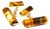 Late 20th Century Pair of 14K Yellow Gold Tiger Eye Designer Cufflinks For Sale