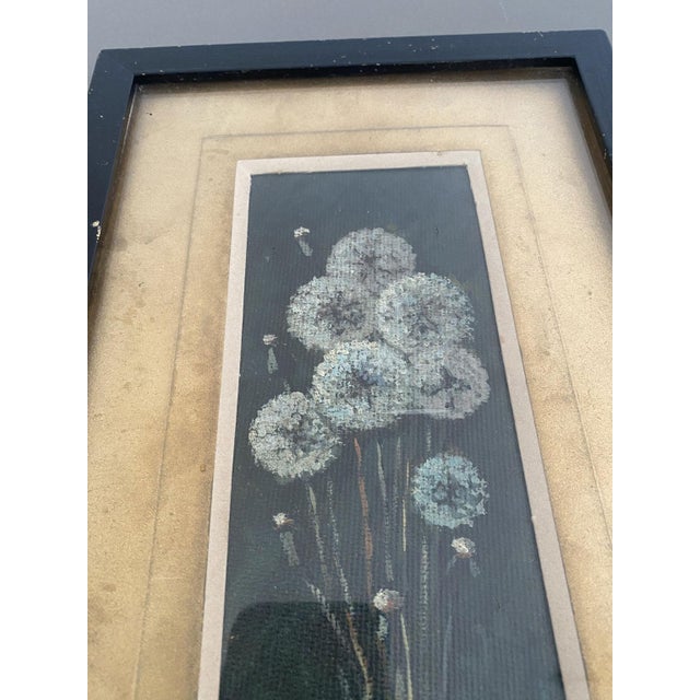 Giovanni Zorris, Dandelion Flowers, 1930, Oil Painting on Canvas, Framed For Sale - Image 6 of 10