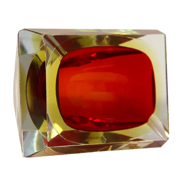 Sommerso Murano Glass Ashtray by Alessandro Mandruzzato, 1960s For Sale