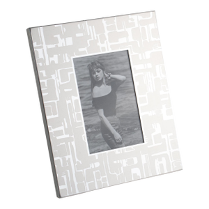 Silvered Aluminum Picture Frame by Umberto Mascagni