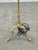 Hollywood Regency Hollywood Regency Brass Floor Lamp with Romo Shade, Italy, 1950s For Sale - Image 3 of 11