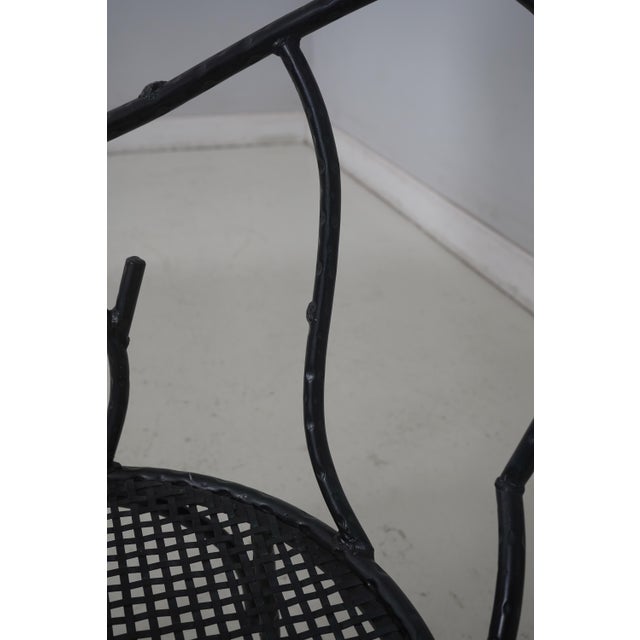Pair of Winterthur Faux Bois Iron Chairs For Sale - Image 13 of 18