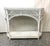 White 1940’s Wicker & Wood Console Table For Sale - Image 8 of 9