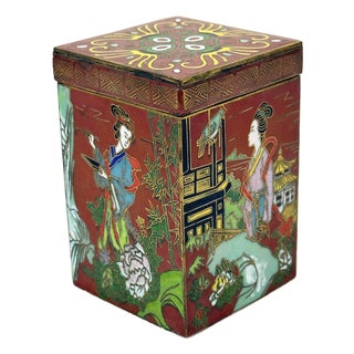 Vintage Chinese Tea Caddy Box For Sale