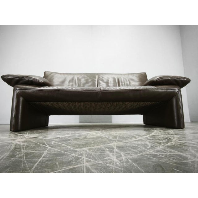 Dark Brown Leather 2-Seater Sofa from Jori, Belgium, 1990s For Sale - Image 12 of 15