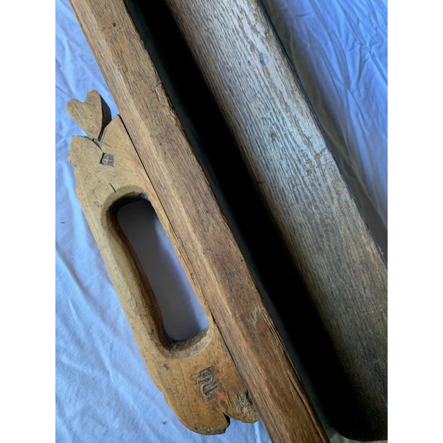 Antique Mediterranean Spanish Teakwood Concrete Floats Can Be Fun Door Pulls - Set of 2 For Sale In Washington DC - Image 6 of 11