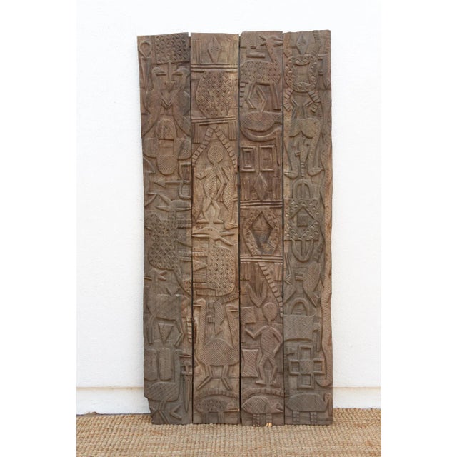 Large Beautifully Carved Nupe Door For Sale - Image 11 of 12