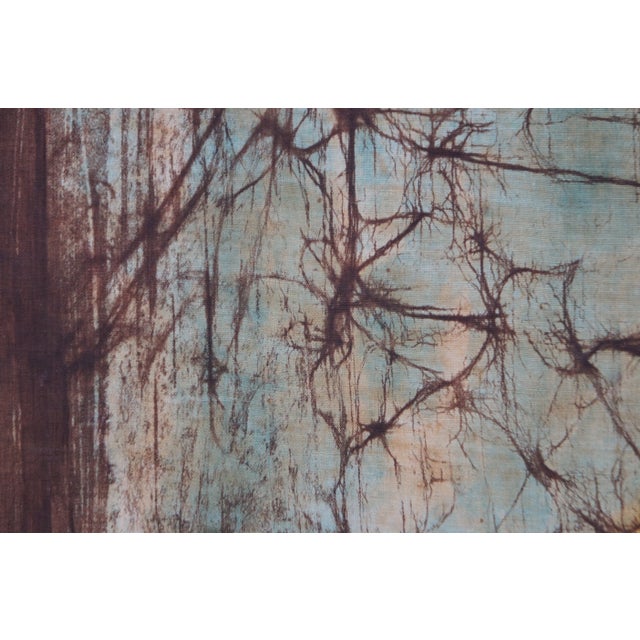 1963 Sitting Buddha Painting on Silk Burlap, Framed, Fukazen & Co For Sale - Image 11 of 13