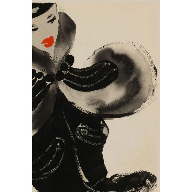 Not Yet Made - Made To Order Vintage French Fashion Art Print – Black Art Deco Illustration, 12" X 16" For Sale - Image 5 of 8