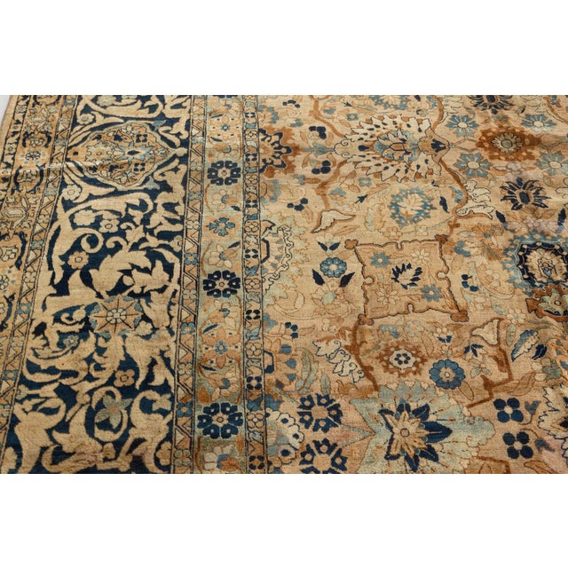 Fine Antique Persian Kirman Handmade Wool Carpet For Sale - Image 4 of 8