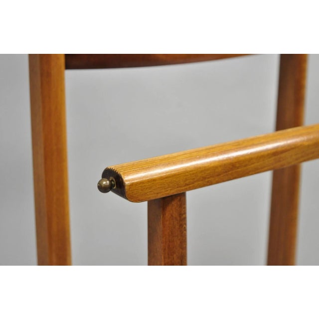 Vintage Fratelli Reguitti Italian Beech Wood 2 Tier Gentleman's Clothing Valet For Sale - Image 10 of 16