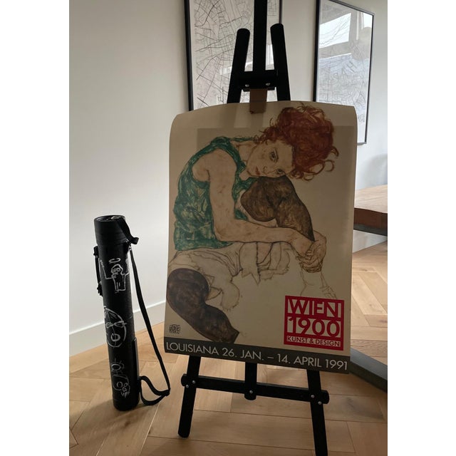 Green Egon Schiele (1890-1918), Siddende Kvinde ( Kunstnerens Kone), 1971, Nationalgalleriet, Prag, Vienna 1900- Art, Exibition Poster Louisiana For Sale - Image 8 of 8