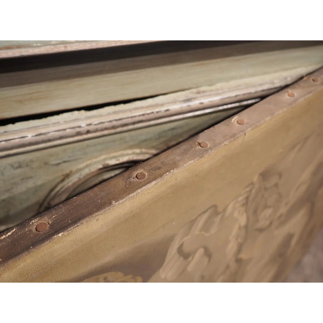 Gray Antique French Neoclassical Grisaille Overdoor Painting, Circa 1815 For Sale - Image 8 of 13