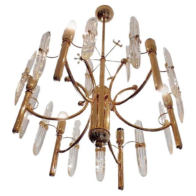Chandelier with Six Lights from Sciolari, 1970 For Sale