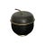 A striking vintage cloisonné lidded box crafted in the form of an acorn. This decorative object features a rich black...