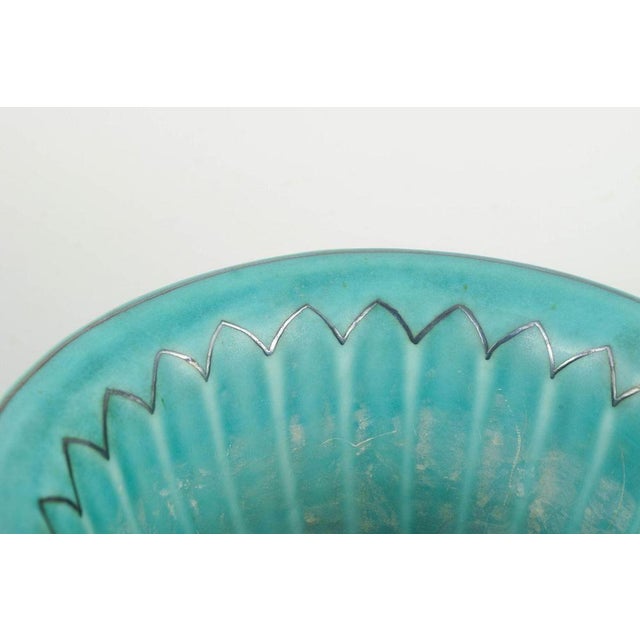 Art Deco Stoneware Bowl Argenta Series by Wilhelm Kåge for Gustavsberg, 1930s For Sale - Image 3 of 6
