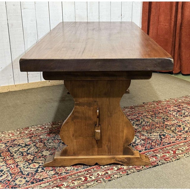 Vintage Mahogany Monastery Table, 1970s For Sale - Image 11 of 18