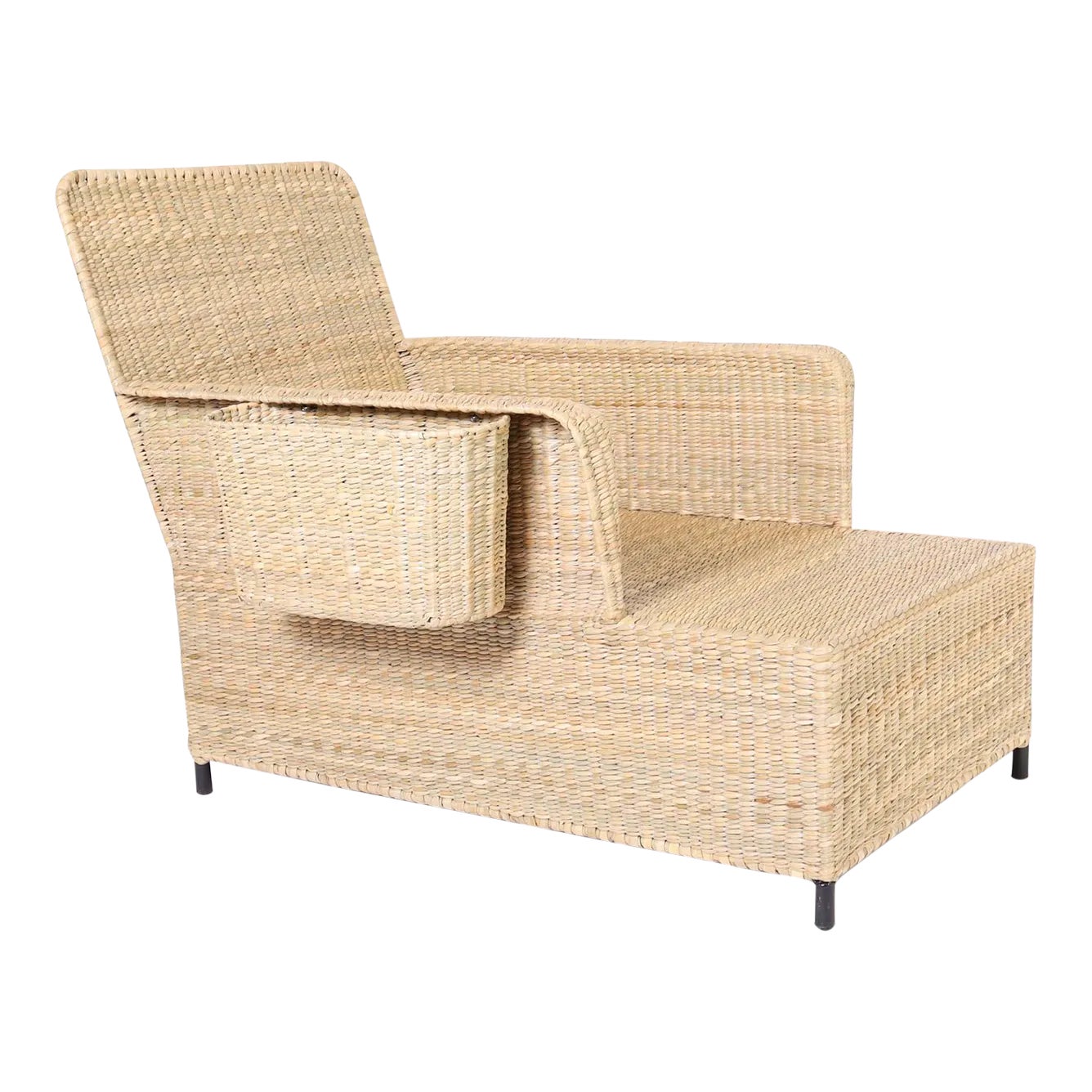 The Palm Beach Chaise Lounge With a Magazine Rack From the Fs Flores Collection Chairish