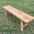 Vintage Rustic Pine Bench With Trestle Base For Sale - Image 10 of 11