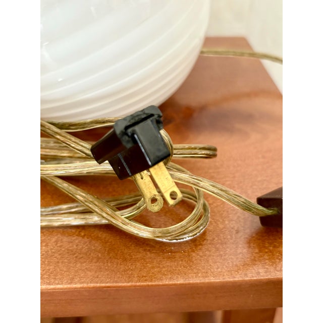 1960s Murano Glass Swirl Mushroom Table Lamp For Sale - Image 9 of 11