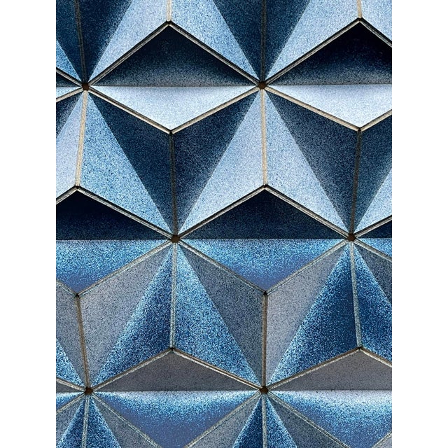 Sebastian Welzel, Gis-7 Topographie Blue Phtalo, Cardboard, Limited Edition 3 of 20 For Sale - Image 4 of 6