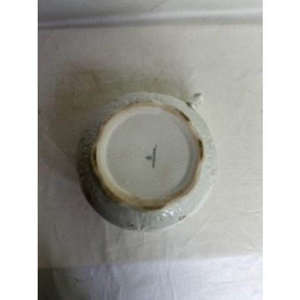 Chamber Pot, Embossed White With Gold Flowers and Bows, Homer Laughlin For Sale - Image 9 of 11