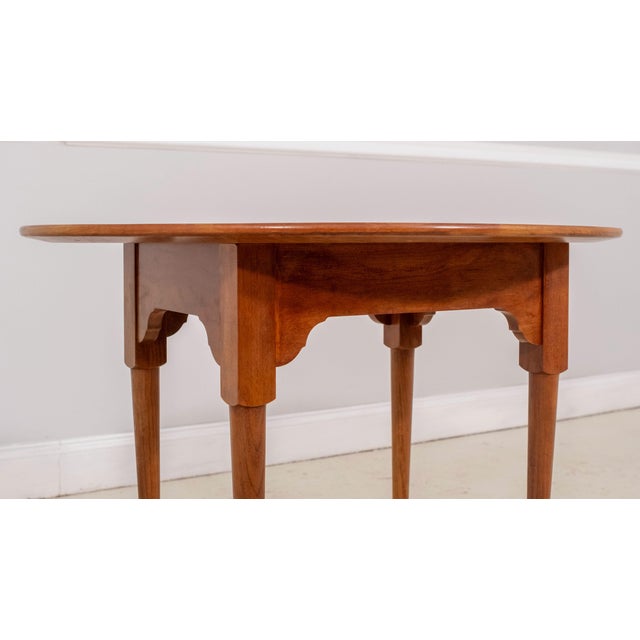 Queen Anne Primitive Country Style Cherry Occasional Table For Sale - Image 3 of 9