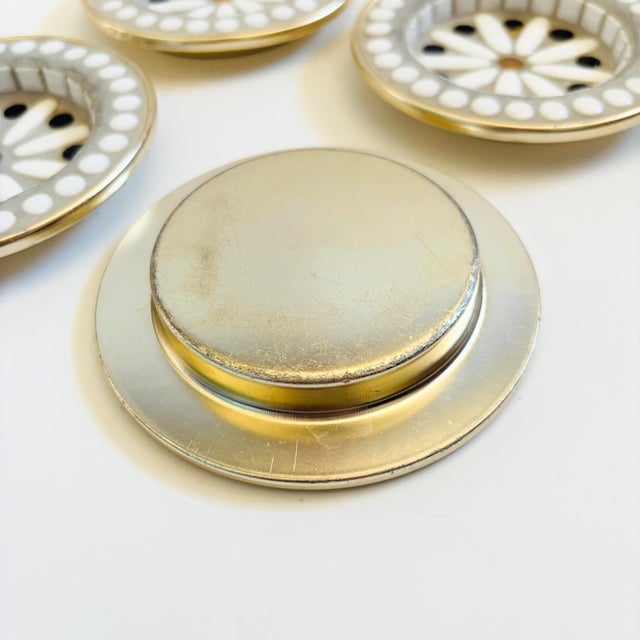 Mid 20th Century Mid Century Modern Mosaic Flower Coasters - Set of 4 For Sale - Image 10 of 10