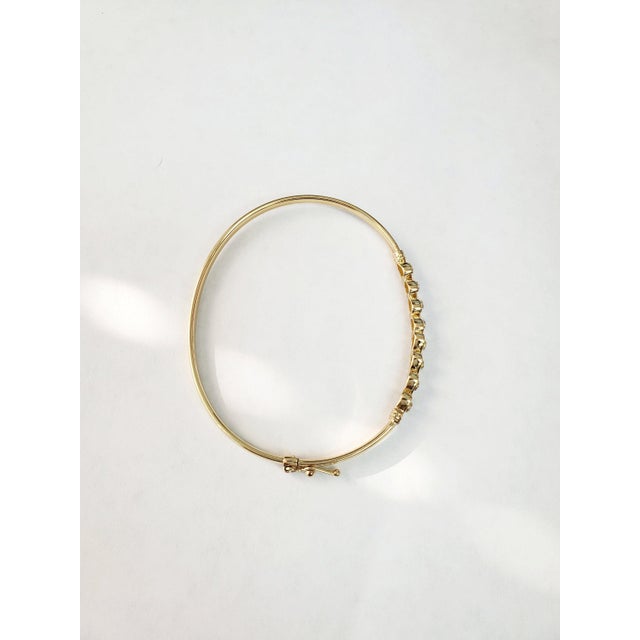 Heart Shaped Diamond Bangle For Sale - Image 4 of 5