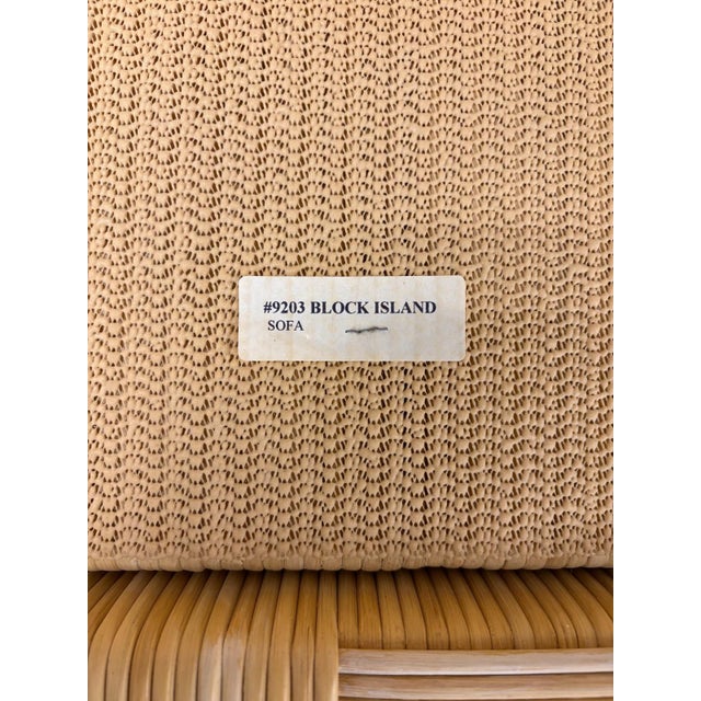 Rare Vintage John Hutton for Donghia Block Island Woven Rattan Sofa For Sale - Image 11 of 11