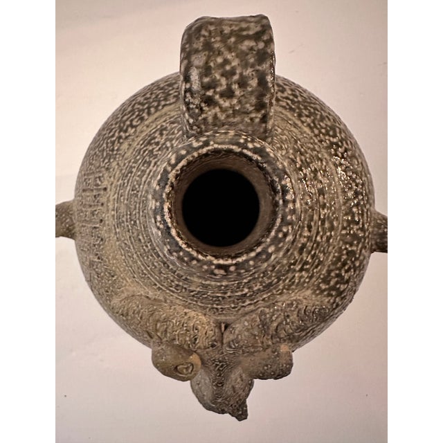 1980s Face Jug by Db Garner Turn & Burn Pottery For Sale - Image 11 of 12
