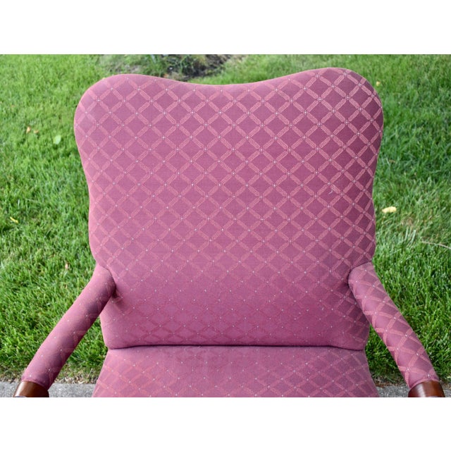 1980s Vtg. Centruy Chippendale Style Mahogany Library Arm Chair W/Claw Foot For Sale - Image 5 of 12